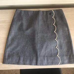J. Crew Scalloped Skirt